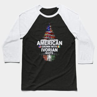 Christmas Tree  American Grown With Ivorian Roots - Gift for Ivorian From Ivory Coast Baseball T-Shirt